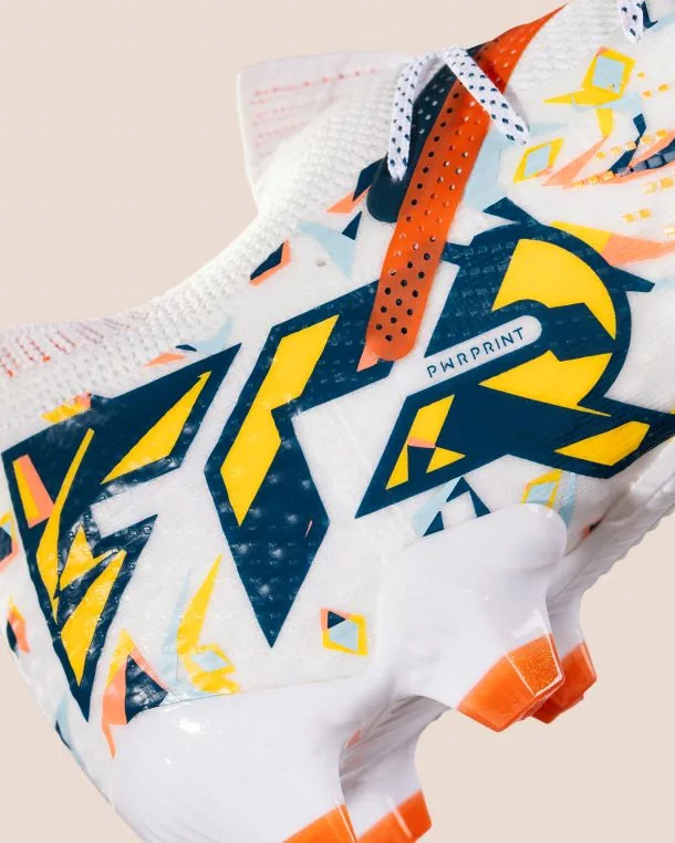 Close up of Puma Future 7 Ultimate's PWRPRINT technology from the 2024 Puma Creativity Pack.
