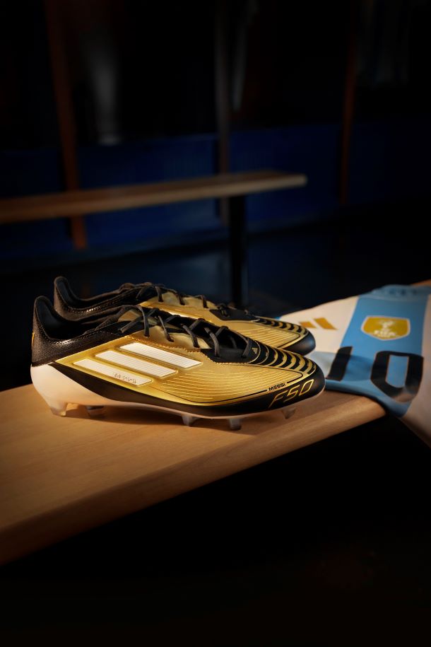 Close up of the adidas F50 Triunfo Dorado Football Boots in Gold & Black.
Available to purchase at Lovellsoccer.co.uk