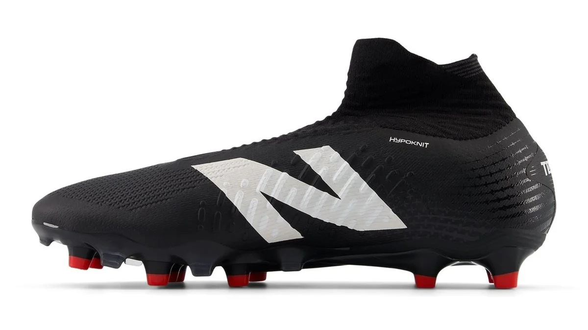 New Balance Tekela V4+ Football Boots, Laceless, in White & Black.