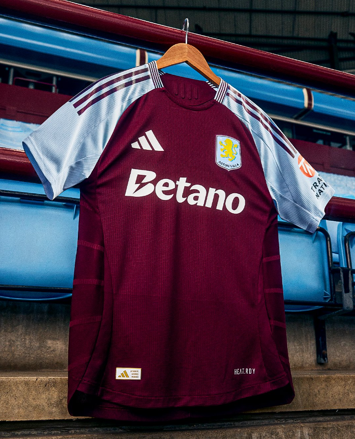 Aston Villa Home Shirt for 2024/25 Premier League Season. 