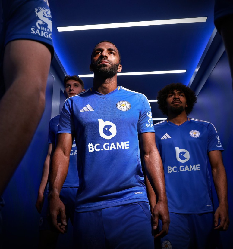 Leicester City Home Shirt for 2024/25 in blue & white.