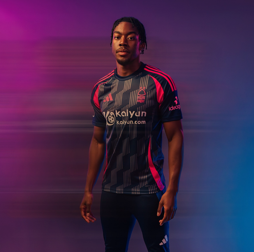 Nottingham Forest third shirt featuring Black & Red accents